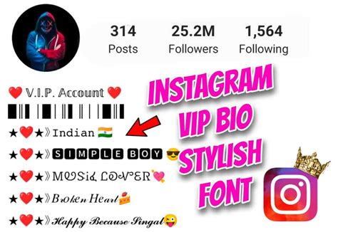 200+ Best Instagram Vip Bio Stylish Font (2023) » Hindiyaro.com