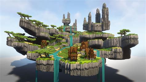 Minecraft Redditor creates spectacular floating island