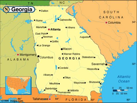 Georgia Base and Elevation Maps