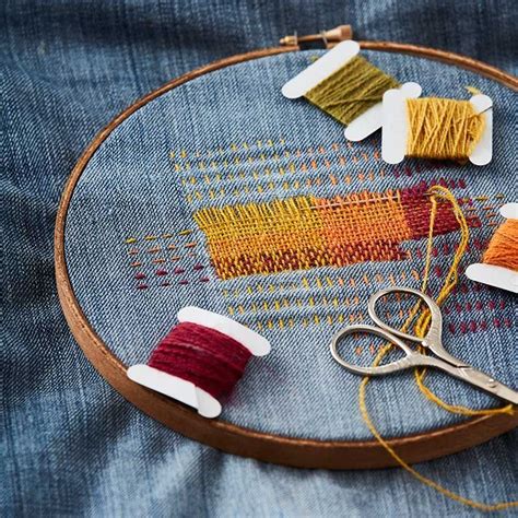 Use the basics of weaving to create unique patches on your worn-through ...