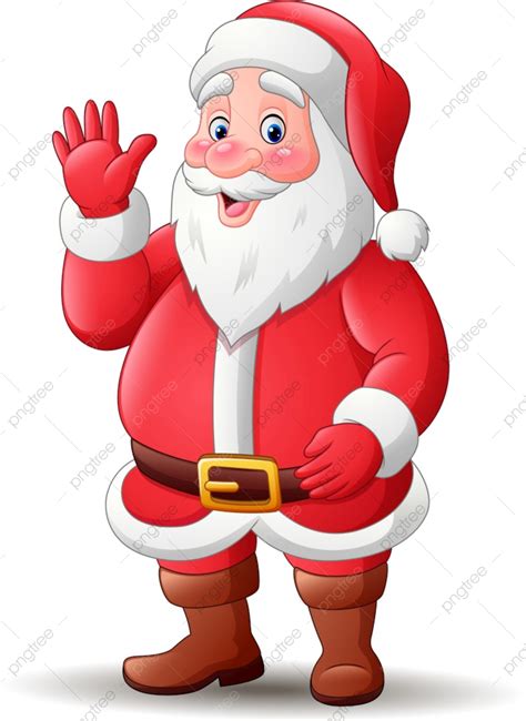 Happy Santa Claus Vector Design Images, Cartoon Happy Santa Claus ...