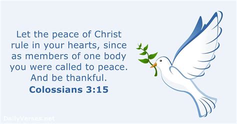 Colossians 3:15 - Bible verse - DailyVerses.net