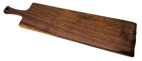 Live Edge Wood Bread Board with Handle - (12 x 20) - Paddle Style ...