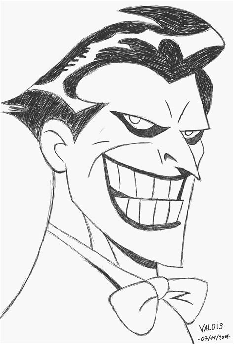 Joker Line Drawing at PaintingValley.com | Explore collection of Joker Line Drawing