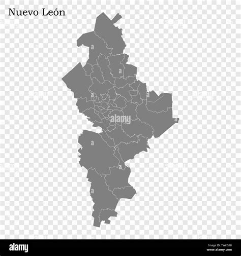 Nuevo leon map vector hi-res stock photography and images - Alamy