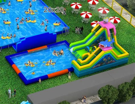 Commercial Blow Up Inflatable Water Park Equipment For Kids And Adults