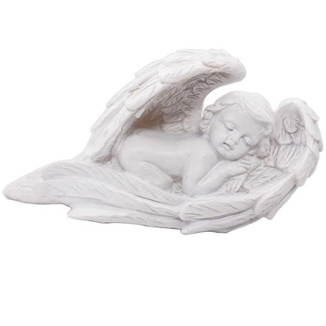 Buy ing Baby Angel Statue Cherub in Wings Feathers Statue Figurine ...