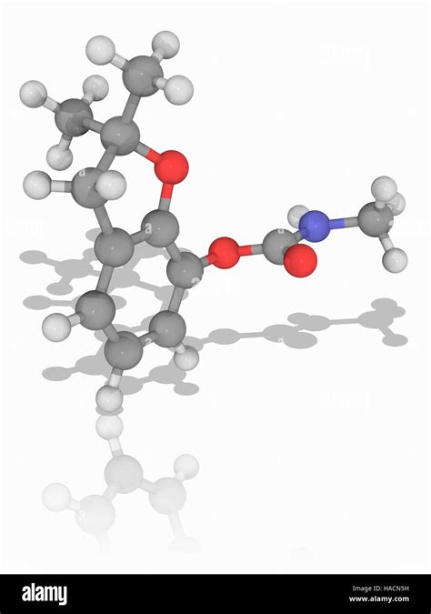 Carbofuran carbamate pesticide molecule Cut Out Stock Images & Pictures - Alamy