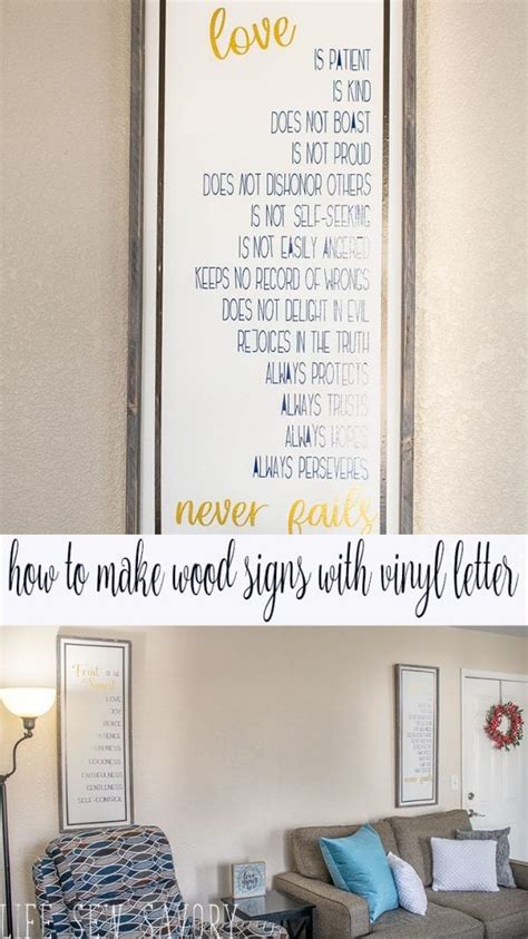 how to make wood signs with vinyl lettering - Life Sew Savory