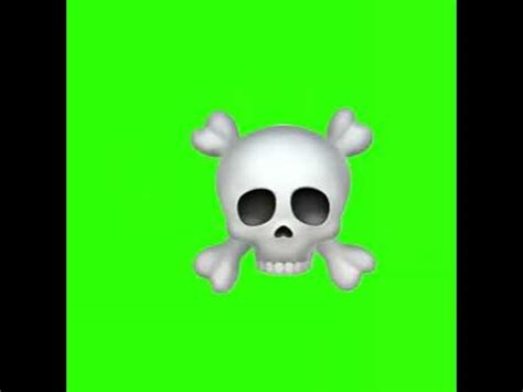 Death skull effect emoji green screen - YouTube