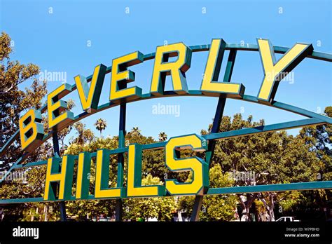 Beverly Hills Sign, Beverly Hills, Los Angeles, California, USA Stock Photo - Alamy