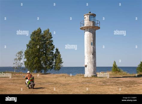 Motor Scooter by Lighthouse in Nina Village, Tartu County, Estonia ...