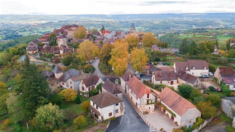 Countryside Town of Stone Houses in France Stock Image - Image of landmark, castle: 200874677