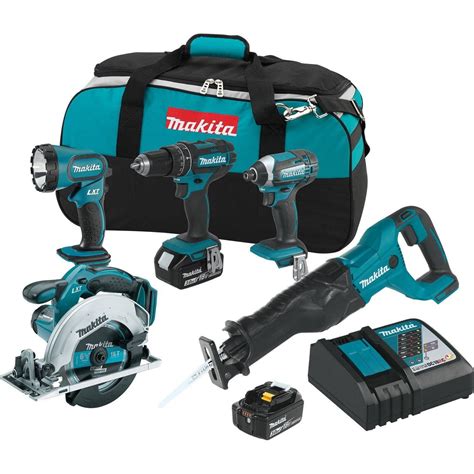 Makita 5 Piece 18V LXT Lithium-Ion Cordless Combo Kit – PzDeals