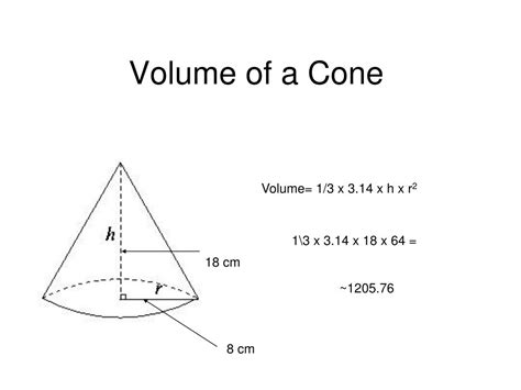 PPT - Volume of a Cone PowerPoint Presentation, free download - ID:6845070