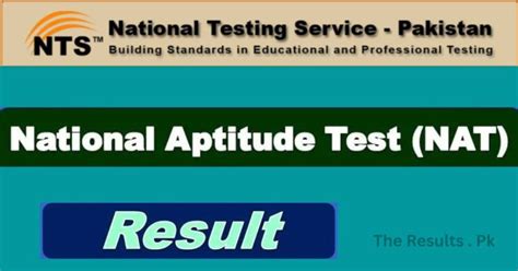 NTS NAT Result 2023 Search By Roll Number And CINC | Merit List