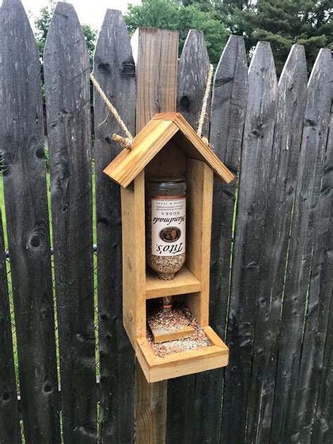 Rustic Bird Feeder Reclaimed Wood Tito's Birdfeeder - Etsy | Rustic bird feeders, Diy bird ...