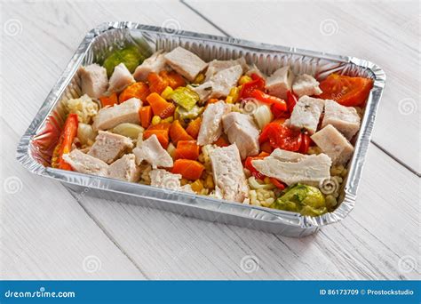 Healthy Food in Boxes, Diet Concept. Stock Image - Image of meat, restaurant: 86173709