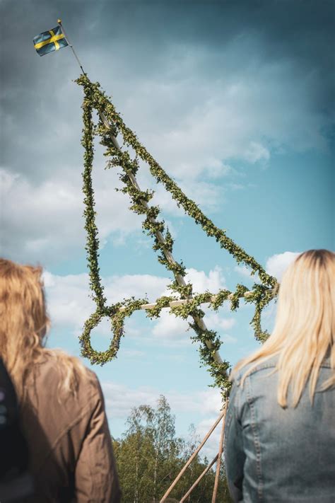 A maypole for a midsummer celebration. Falun, Woman Standing, Midsummer, St John, Good Times ...