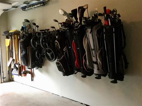 Omni Golf Bag Storage Rack | Wall Mounted Home & Garage Organizer | Kayak storage rack, Kayak ...