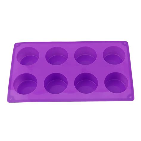 DIY Round Silicone Bakeware Cake Molds 8 Holes Muffin Cupcake Mold ...