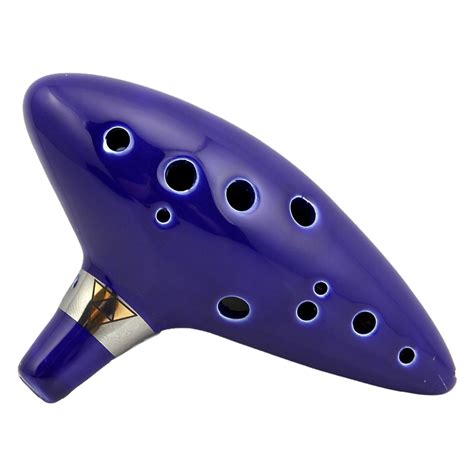 12Hole Blue Ocarina Ceramic Alto C Legend of Zelda Ocarina Flute ...