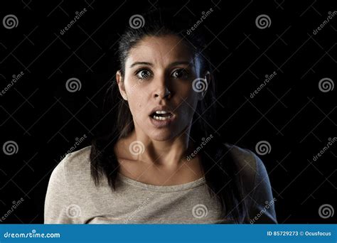 Beautiful Scared Brunette Girl Royalty-Free Stock Photography | CartoonDealer.com #74085191