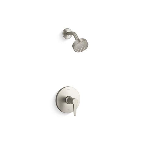 KOHLER Pitch Lever 1-Handle Shower Trim in Vibrant Brushed Nickel ...