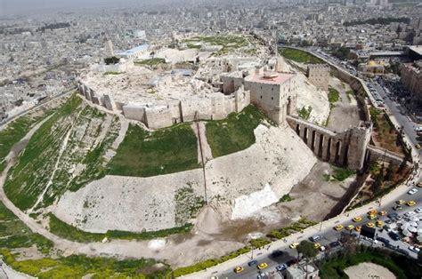 The Citadel of Aleppo is a medieval fortified palace in the centre of ...