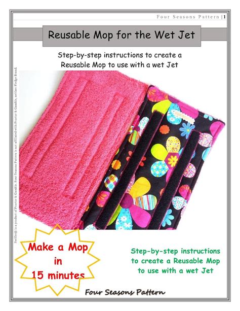 Learn How to Make Reusable Mop Pads, SEWING PATTERN PDF Tutorial - Etsy