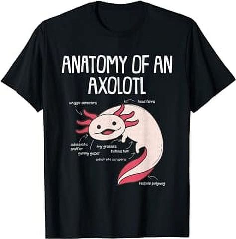 Axolotl Anatomy Cinco De Mayo Mexican Salamander Amphibian T-Shirt - Walmart.com