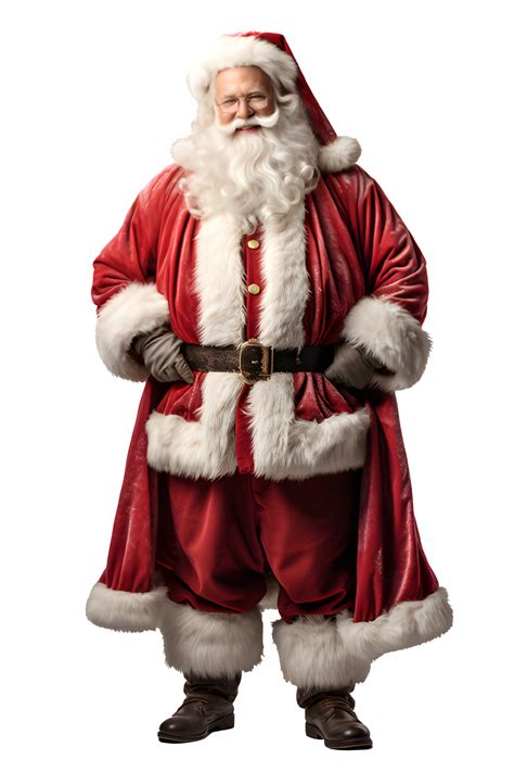 full body portrait of santa claus isolated on transparent background ...