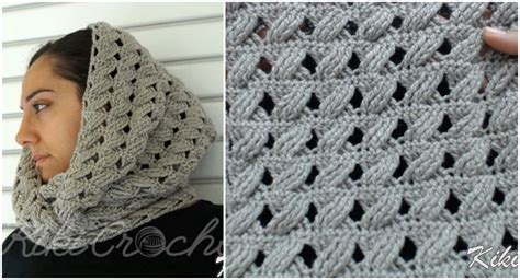 Crochet Cable Stitch Infinity Scarf - Pretty Ideas