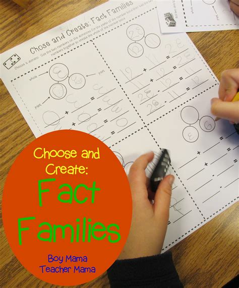 Teacher Mama: Chose and Create Fact Families Printable {After ...