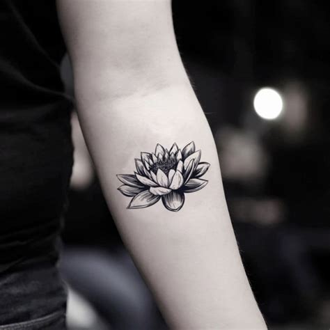 Purple Water Lily Tattoo