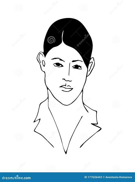 Illustration with Woman Portrait. Art of Women Face and Hairstyle Stock Vector - Illustration of ...