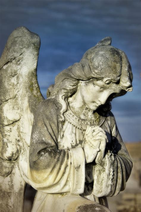 Weathered Cemetery Angel Statue Photograph by Ann Powell - Fine Art America