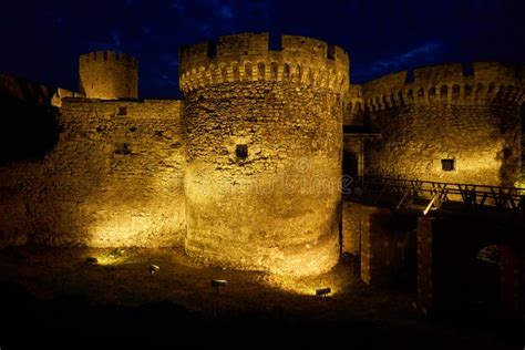 Belgrade fortress at night stock photo. Image of cityscape - 117902398