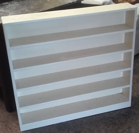 UHURU FURNITURE & COLLECTIBLES: SOLD Painted Wooden Cream Shallow Shelf 5 1/2" Deep x 3' Wide x ...