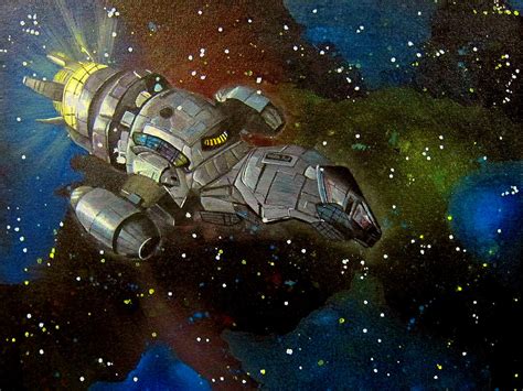 Firefly Serenity Ship Painting by Michelle Eshleman - Pixels