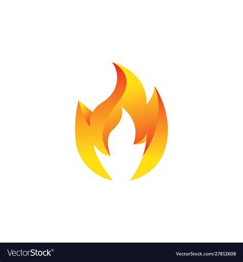 Design fire logo with 3d effects Royalty Free Vector Image