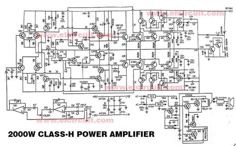 Powerful 2000W Power Amplifier Class-H - Electronic Circuit