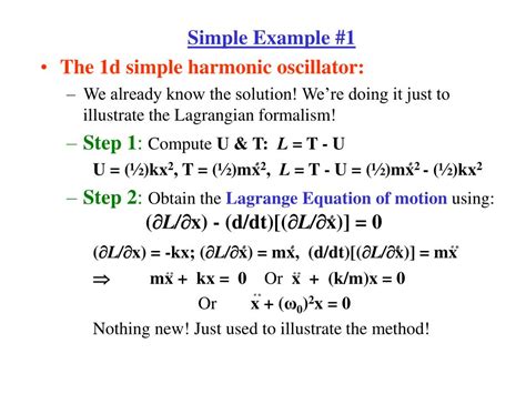 Hamiltonian Equation Of Motion Example