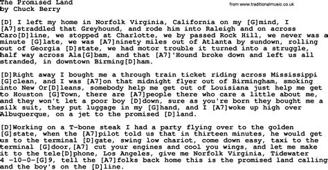 The Promised Land, by Elvis Presley - lyrics and chords