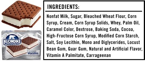 Exploring the Klondike Ice Cream Sandwich Ingredients