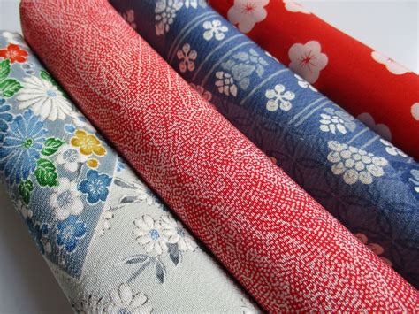 Sample pack vintage Japanese kimono fabric 4 designs each | Etsy | Vintage japanese kimono ...