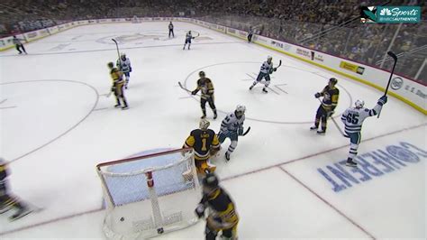 Sharks tie up game vs. Penguins on Erik Karlsson goal late in first ...