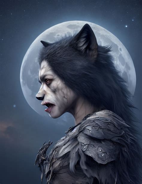 ArtStation - a hybrid of a wolf and a person female opened mouth on