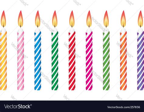 Birthday candles Royalty Free Vector Image - VectorStock