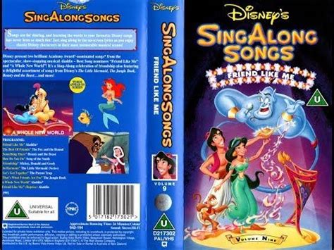 Sing Along Songs - Friend Like Me [UK VHS] (1994) - YouTube | Sing ...